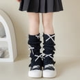 thumbnail image 2 of LIZENG Children's and Girls' Socks Set Autumn/Winter Bow Stacked Socks Long Tube Full Body Bow Ballet Style Knitted Leg Set, 2 of 8
