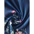 thumbnail image 5 of INSPIRE CHIC Womens Satin Pajamas Set Short Sleeveless Sleepwear Flower Printed Gold Lace Sexy Lingerie Camisole Shorts Set Nightwear XL Navy, 5 of 6