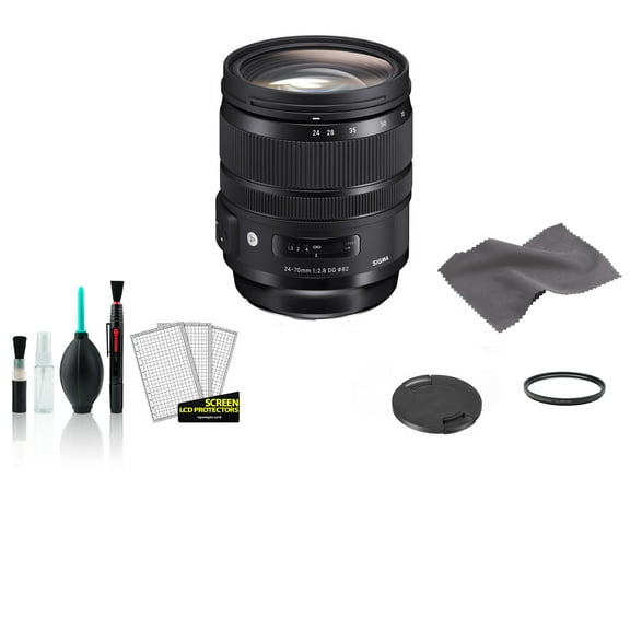 Sigma 24-70mm f/2.8 Lens for Bundle with 82mm UV Filter and MORE