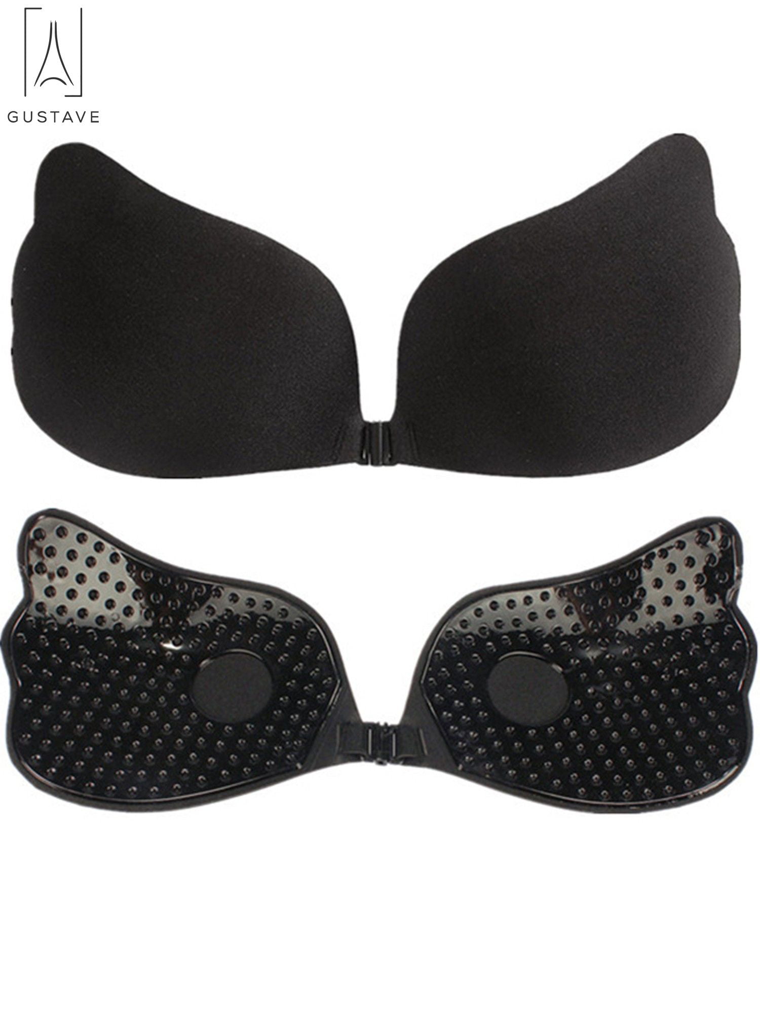 GustaveDesign Women's Sexy Strapless Invisible Bra Reusable Self