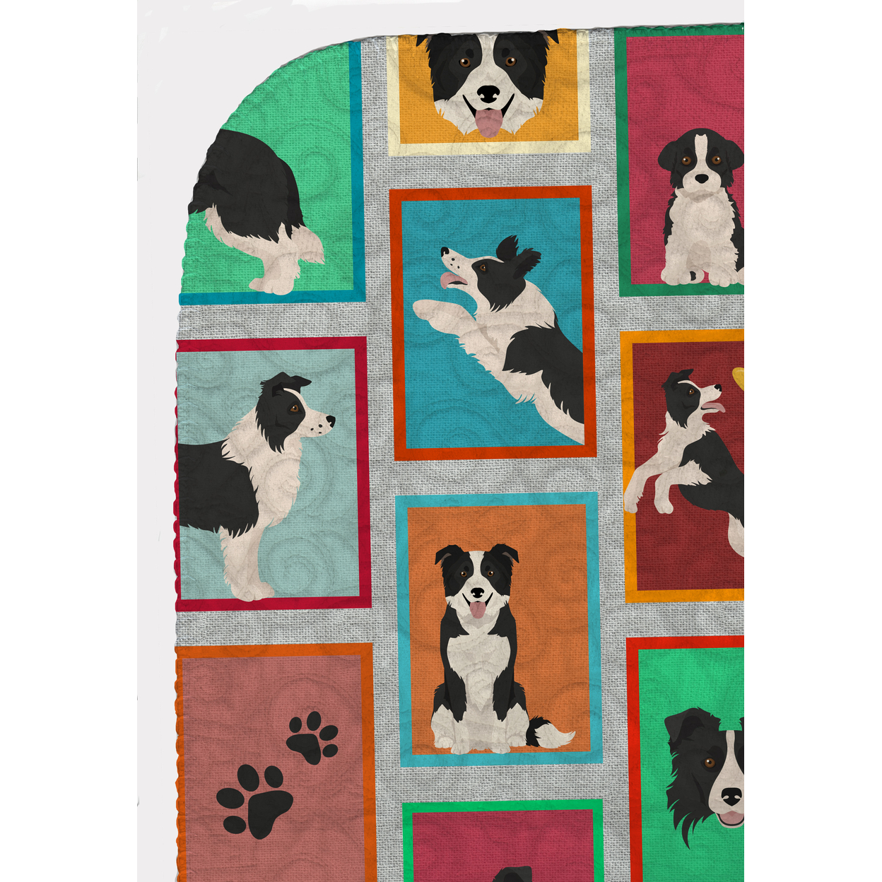 Lots of Border Collie Quilted Blanket 50x60