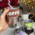 thumbnail image 4 of Pnellth 400ML Coffee Cup Stainless Steel Thermal Mug Portable Leakproof Insulated Cup with Elastic Sleeve for Home Office Car, 4 of 7