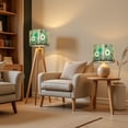 thumbnail image 6 of Lampshades 2 Pack Farmhouse Teal Floral Daisy Butterfly Retro Wood Wildflower 13"x13"x10" Light Shade for Table Lamps Floor Lamps Drum Lamp Shades Lampshade Replacement Easy Assembly, 6 of 8