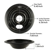 مجموعة أوعية التنقيط الخزفية السوداء من Range Kleen P179802XCD5 Style C، عبوتان