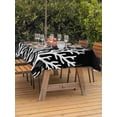 thumbnail image 4 of 60x102 Inch Outdoor Tablecloth with Umbrella Hole Zipper Rectangle Black Coral Coastal Rectangular Tablecloths Outside Waterproof Seaside Nautical Summer Ocean Sea Patio Table Cloth Cover for Picnic, 4 of 8