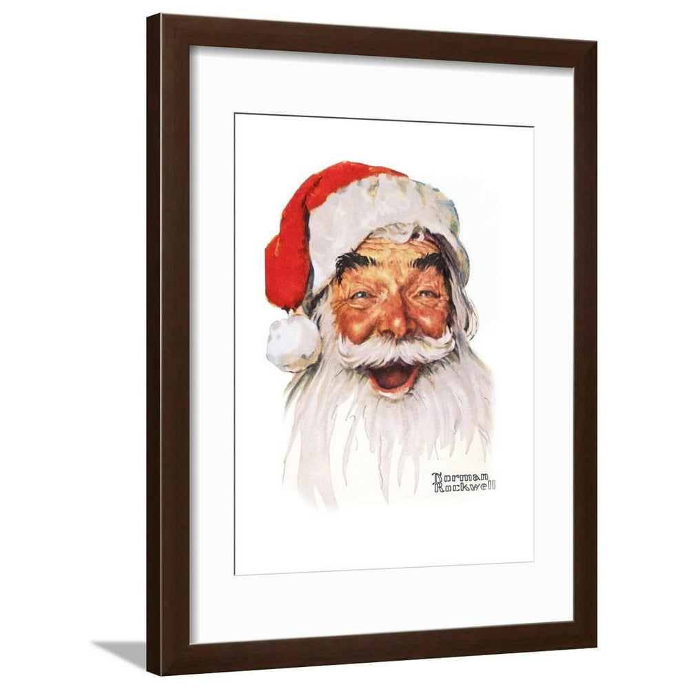 Santa Claus Framed Print Wall Art By Norman Rockwell