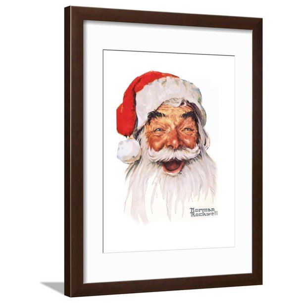 Santa Claus Framed Print Wall Art By Norman Rockwell