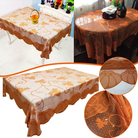 

Aligament Tablecloth Thanksgiving Lace Tablecloth Leaves Flower Maple Pumpkin Fall Tablecloth Interior Seasonal Decoration