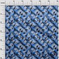 thumbnail image 3 of oneOone Cotton Poplin Blue Fabric Abstract Sewing Craft Projects Fabric Prints By Yard 42 Inch Wide, 3 of 4