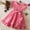 Pink, variant on Spazoro Kids Girls Dresses, New Style Solid Color Short Sleeve Round Neck Princess Dress for Child Girls Blue Size 3 T