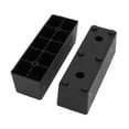 thumbnail image 2 of 4Pcs 150mmx50mmx50mm Rectangular Cabinet Sofa Leg Feet Black Plastic, 2 of 2
