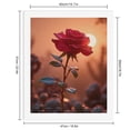 thumbnail image 2 of Paint By Numbers Kit for Adults Beginner - DIY Red Rose Sunset Beauty Canvas Painting Kits for Adults, Frameless Paint By Number for Adults for Home Wall Decor 16x20 Inch, 2 of 7