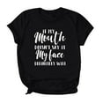 thumbnail image 2 of UTTOASFAY Womans Shirts Women T Shirt Cotton Casual Funny Tee for Lady Yong Girl Black 14(XXXL), 2 of 5