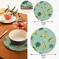 thumbnail image 3 of SKYSONIC Summer Funny Avocado Pot Holders Trivets, 2 Pcs Heat Resistant Trivets,Tropical Palm Leaf Cotton Thread Weave Mats for Hot Pads Pans Pot Bowl Teapot for Kitchen Decor, 3 of 7