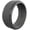 Charcoal, variant on Step Edge Men's Silicone Ring - Breathable & Durable Wedding Silicone Bands - Men Dark Grey Crosshatch Q2X Ring Size 13