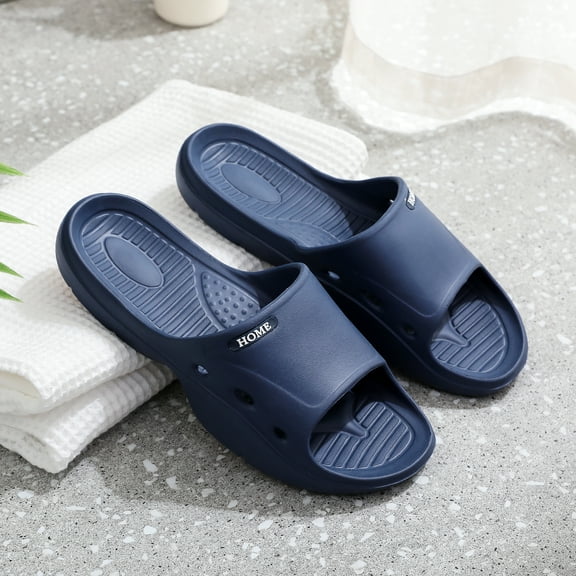 XGGC Home Slippers with Anti-slip Design on the Bottom, EVA Solid Color , Soft Bottom, Durable, Big Size,for Elderly