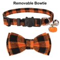 thumbnail image 5 of Mumup 2Pack Christmas Cat Collars Breakaway with Stylish Bow, 2 Pack Red Green Plaid Xmas Kitten Collar with Bell, Removable Bowtie Christmas Collar for Cats, 5 of 6