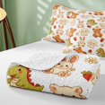 thumbnail image 4 of Erosebridal Teddy Bear Quilt King for Boys Girls, Strawberry Garden King Coverlet Set, 3pcs 1 Bedspread and 2 Pillowcases, 4 of 7