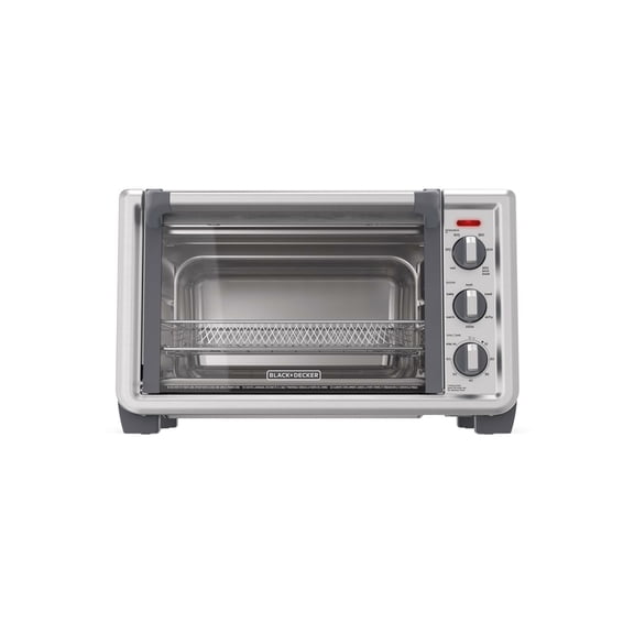 Black Decker Stainless Steel Black/Silver 6 slot Toaster Oven w/Air Fry 13 in. H X 15 in. W X 20 in.