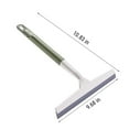 thumbnail image 3 of COFEST Ergonomic Long-Handled Shower Squeegee, Multi-Purpose Cleaner for Glass Doors & Mirrors, Non-Scratch Soft Rubber, Easy Storage, Orange Green Light green, 3 of 7