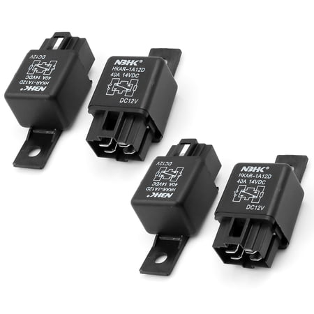 REGALWOVEN 4pcs Universal Black Car Automotive Truck Motor DC 12V 40A 4 Pin SPST Relay price history on PriceWatchPro