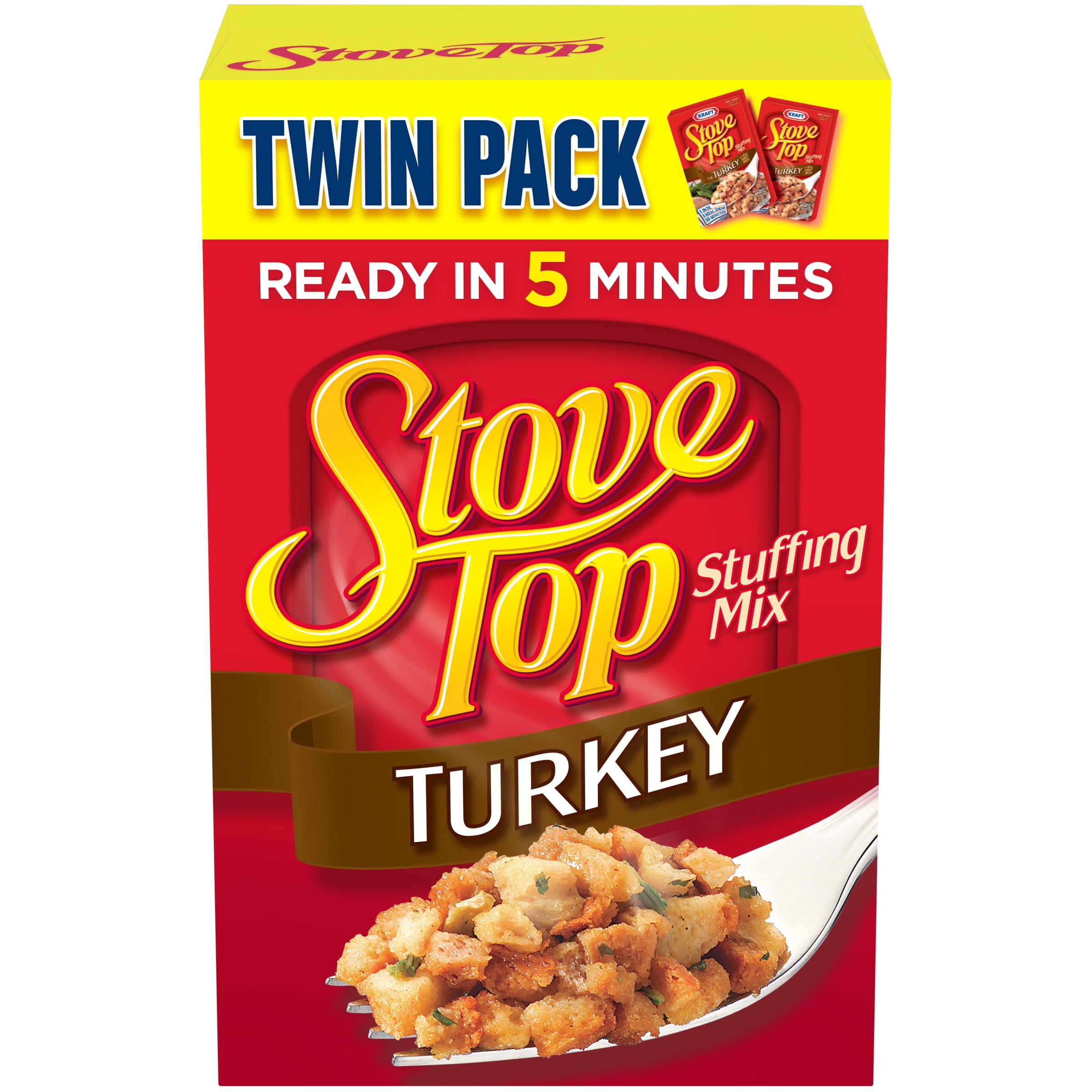 Stove Top Turkey Stuffing Mix Side Dish Twin Pack, 2 ct Pack, 6 oz Boxes