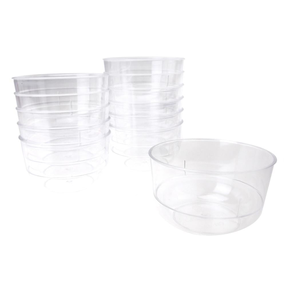 Clear Mini Round Plastic Appetizer Dessert Bowls, 3Inch x 2Inch, 12Count