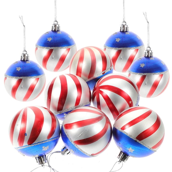 EXHUMKY Assorted Color Plastic Hanging Ornaments 12 Pieces Decorative Party Decor for Home and Event