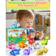thumbnail image 2 of 52 PCS Dinosaur Alphabet Learning Toys for Toddlers Kids 3-5, 10 Different Dinosaur Figures, Double Sided ABC Matching Game, Preschool Activities Montessori Fine Motor Toys for Toddlers Kids, 2 of 6