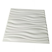 Art3d 12 Pcs Decorative 3D Wall Panels, 19.7x19.7 White Wall Textured Home Decor PVC