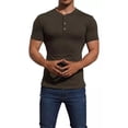thumbnail image 4 of Playera Hombre Cuello Henley Casual Cómoda Manga Corta, 4 of 8