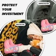 thumbnail image 3 of 2pce Car Seat Anti-Kick Storage Pad Anti-Dust Anti-Kick Anti-Wear Pad Used In Most Car Seats Suv Truck Cars Yellow Sunflowers, 3 of 8