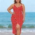 thumbnail image 4 of Sortie de Plage pour Femmes avec Sangle Réglable Fente Haute Côté en Polyester Tissé Transparent 1 Pce, 4 of 9
