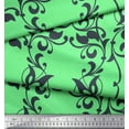 thumbnail image 2 of Soimoi polyester Crepe Fabric Leaves & Filigree Damask Decor Fabric Printed Yard 42 Inch Wide, 2 of 3