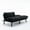 Black, variant on Navy Blue Convertible Sofa Bed with 180° Arm Adjustment / Fits Small Spaces