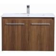 thumbnail image 5 of 30 inch Single Bathroom Floating Vanity in Walnut Brown, 5 of 14