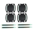 thumbnail image 1 of Calcomanías Reflectantes de Protección para Manijas de Puerta de Coche Universal de Unique Bargains, Anti-rayones, Resina Epóxica, Azul Claro Negro, 1 Juego, 1 of 1