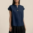 thumbnail image 3 of GIPQJK Women Button Down Tank Tops Henley V Neck Cotton Linen Lightweight Sleeveless Tops 2025 Trendy Loose Solid Tank Tops,Navy 2XL, 3 of 5