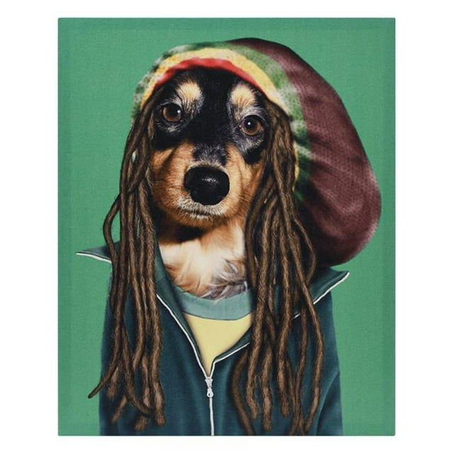 Empire Art Direct GIC-PR011-2016 Haute Résolution Animaux de Compagnie Rock Giclee Imprimé sur Toile de Coton sur Châssis en Bois Massif - Reggae