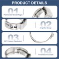 thumbnail image 3 of PEX Crimp Rings, Single Ear Hose Clamps Stainless Steel Cinch Crimp Ring Pinch Clamps for Pex Tubing Pipe Fitting 1/2 Inch, 3 of 7