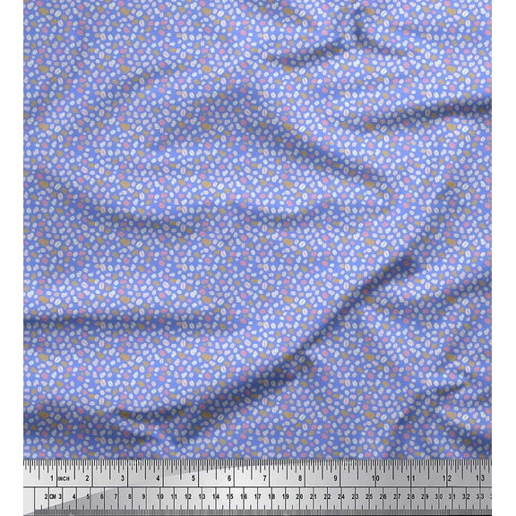 Soimoi Cotton Voile Fabric Coffee Beans Shirting Decor Fabric Printed Yard 42 Inch Wide