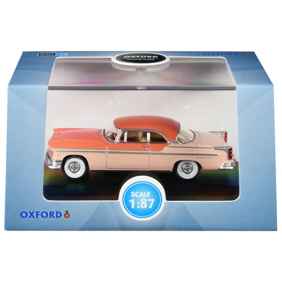 1955 Chrysler New Yorker Deluxe St. Regis Desert Sand and Canyon Tan 1/87 (HO) Scale Diecast Model Car by Oxford Diecast
