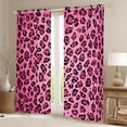 thumbnail image 2 of Castle Fairy Pink Leopard Print Girl Blackout Curtains Set of 2 (52x84 Each),Old Fashion Dreamy Princess Window Curtains,Jungle Animal Cheetah Curtains and Drapes,Super Cozy Room Decor, 2 of 6