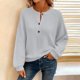 thumbnail image 1 of TaTaai Women's Casual Loose Fashion Solid Color Waffle Long Sleeve Pullover Top Ladies Soft Breathable Blouse for Daily Work Travel Shopping Streetwear Spring Winter Wear Gift, 1 of 9