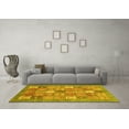 thumbnail image 3 of Ahgly Company Indoor Rectangle Abstract Yellow Modern Area Rugs, 4' x 6', 3 of 4