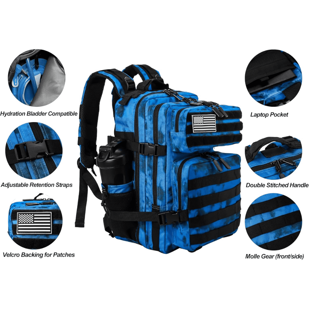 PAKNADA 45L Tactical Backpack,900D Oxford Waterproof Material For Outdoor Hiking Camping & Travel Bag