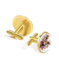 thumbnail image 3 of Floral Animal Men's Stainless Steel Cufflink Set for Formal Attire, Made of High-Quality Material, Suitable for All Occasions., 3 of 6