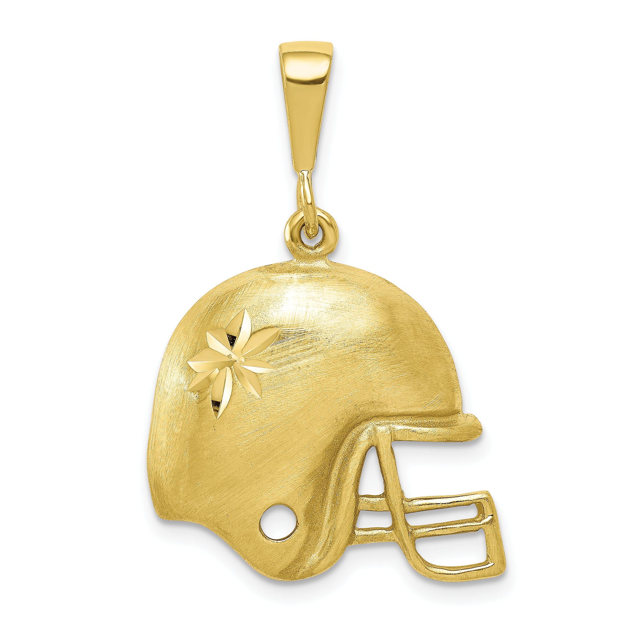 Charms for Bracelets and Necklaces 10k Yellow Gold Bobby Helmet Charm 