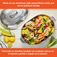 thumbnail image 4 of IMUSA 15in H. Cajun Cast Aluminum Oval Roaster with Lid & Tray, 4 of 10