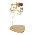 thumbnail image 1 of Candelabro giratorio navideño con forma de carrusel, portavelas de acero inoxidable para decoración de chimeneas de bodas, 1 of 9